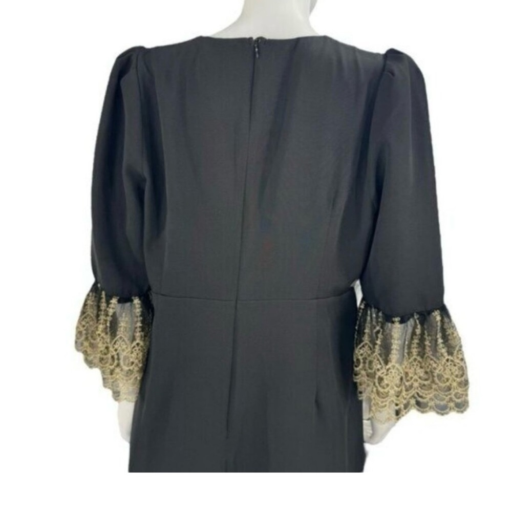 Pomander Place NEW Black Lillith Gold Lace Formal Maxi Dress Size XXXL NWT - Picture 5 of 5